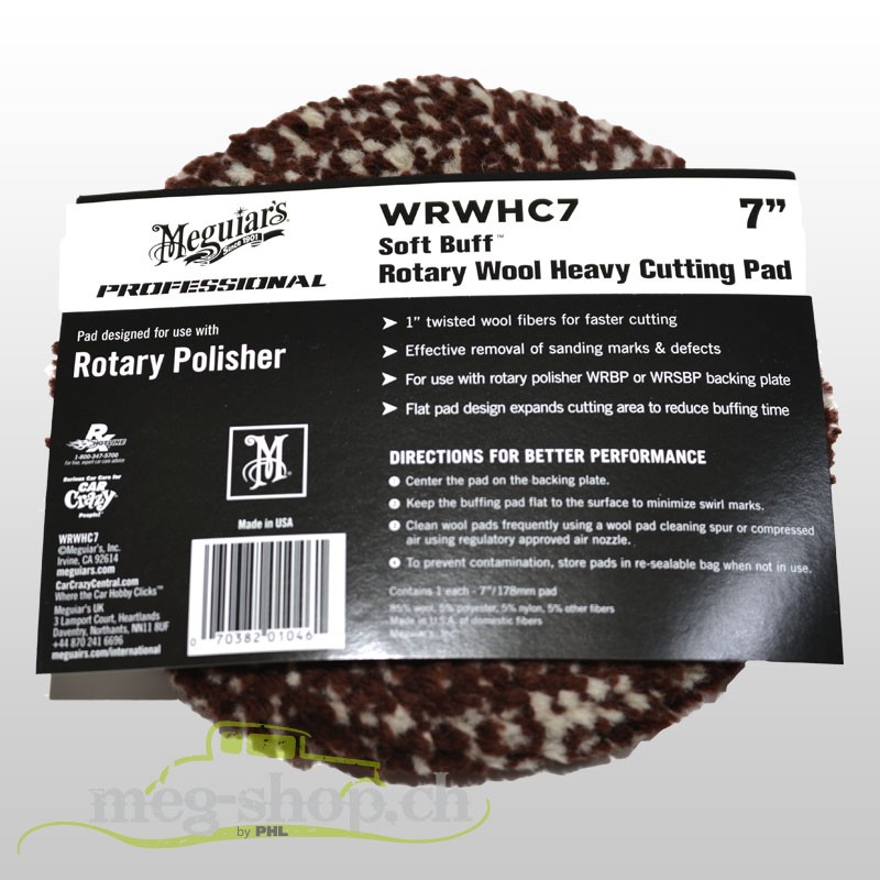 WRWHC7 Soft Buff Rotary Heavy Cutting Wool 170 mm