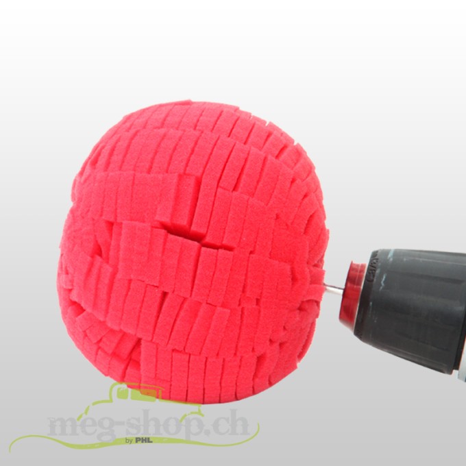 1000R-1/2 Polierball Rot-fein gross 10.16 cm